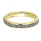 Ave 369 Women's 10k Yellow Gold, Gibeon Meteorite Inlay 3mm Comfort-Fit  Wedding Band